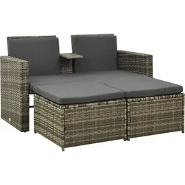 vidaXL Garten-Lounge-Set 3-tlg. grau 313128