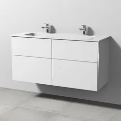 Sanipa 3way Kombination 120 cm, 4 Auszüge mit Griff-Leiste BR48343, Badmöbel,