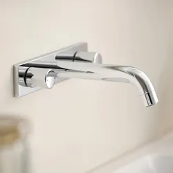 Geberit ONE Waschtischarmatur rundes Design, Wandmontage, Zweigriffmischer