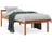 vidaXL Seniorenbett 90 x 200 cm Wachsbraun