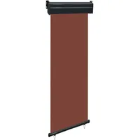 vidaXL Balkon-Seitenmarkise 65 x 250 cm Braun Aluminium