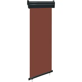 vidaXL Balkon-Seitenmarkise 65 x 250 cm Braun Aluminium