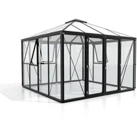 Vitavia Fortuna Alu schwarz ESG 3 mm / Dach HKP 10 mm 10,2 m²