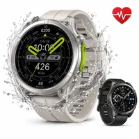 Smartwatch Herren Damen Watch 1,43" AMOLED Display Fitnessuhr 500mAh IP69K 5ATM mit Herzfrequenz, SpO2, Schlafmonitor für Android iOS, 60 Tage - Grau