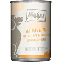 MjAMjAM 400g Adult Hund saftiges Huhn mit zarter Ente MjAMjAM Hundefutter nass