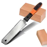 SURFOU Japansäge Holzsäge, Klein Beidseitige Säge, Rutschfester Griff Zugsäge, Japanische Handsäge Feinsäge Kohlenstoffstahlklinge, Feiner Holzschnitt SURFOU