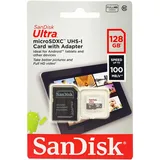 SanDisk Ultra MICROSDXC 128GB + SD Adapter 100MB/S Class 10 UHS-I - Tablet Packaging