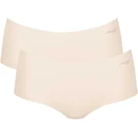 Sloggi Damen Panty 2er Pack Zero Microfibre 2.0 Shorts Crème Small