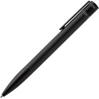 Hugo Boss Kugelschreiber Explore Brushed Black in elegantem Schwarz, moderner Kugelschreiber in klassischem und abgerundetem Design, HST0034A, 1 Stück (1er Pack)