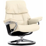 Stressless Relaxsessel STRESSLESS Ruby Sessel Gr. Leder PALOMA, Fuß Wenge, B/H/T: 76 cm x 100 cm x 75 cm, beige (vanilla paloma) Lesesessel und Relaxsessel