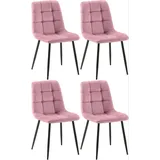 CLP 4er Set Esszimmerstühle Antibes rosa