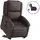 vidaXL Relaxsessel mit Aufstehhilfe Leder 55,8 x 99,5 x 73,8 cm Dunkelbraun elektrisch