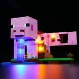 LocoLee Licht Kompatibel mit Lego Schweinehaus, Beleuchtungs Compatible with LEGO 21170 Minecraft Das Schweinehaus Bauset - Nur Lichter-Set, Kein Modell