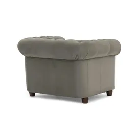 S-Style Chesterfield Sessel Cleo Blink Samt 104 x 72 x 0 cm Grau