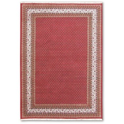 Orientteppich Mir Boteh Plain 70 x 140 cm Wolle Rot