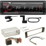 Kenwood KMM-BT408DAB Bluetooth DAB USB Einbauset für Seat Leon Toledo 1M