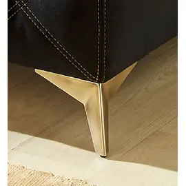 Jockenhöfer Gruppe Boxspringbett »Leyla, inklusive 7-Zonen-TTFK-Matratzen und Kaltschaumtopper« 2 goldfarbige Kissen, verschiedene Härtegrade wählbar schwarz