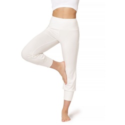 Bellivalini Leggings Yoga Leggings Damen Yogahose 3/4 BLV50-283 (1-tlg) elastischer Bund beige XL