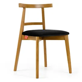 Konsimo Holzstuhl LILIO schwarz 2er Set