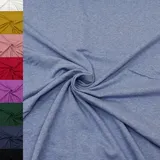 MAGAM-Stoffe Stoff "Elias", Sweatstoff innen angeraut weich uni einfarbig ÖKO-TEX Meterware 50cm blau