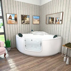 AcquaVapore Whirlpool-Badewanne 140 x 140 cm (W60-ALL)