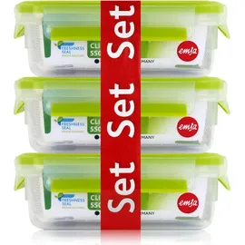 Emsa Frischhaltedosen Clip & Close grün 3 x 0,55 l