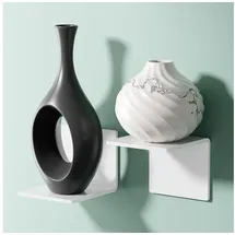 luxuskollektion Wandregal 2er-Set 10 x 10 x 10 cm Weiß