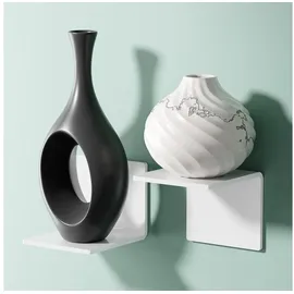 luxuskollektion Wandregal 2er-Set 10 x 10 x 10 cm Weiß