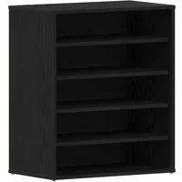 VidaXL Schuhschrank Schwarze Eiche 60x35x70 cm Holzwerkstoff