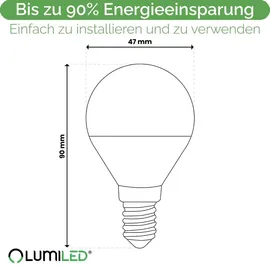 Lumiled LED-Birne 6er Set E14 10 W Neutralweiß 4000 K