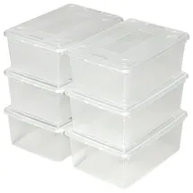 Tectake tectake® Schuhbox, mit Deckel, 33 x 23 x 12 cm
