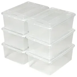 Tectake tectake® Schuhbox, mit Deckel, 33 x 23 x 12 cm