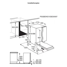 AEG Serie 7000 FSE73427P Einbau-Geschirrspüler (vollintegrierbar, 450 mm breit)