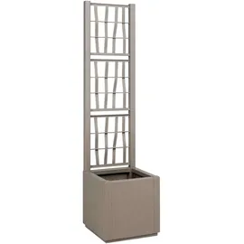 vidaXL Pflanzkasten mit Rankgitter Hellbraun 36x36x140 cm