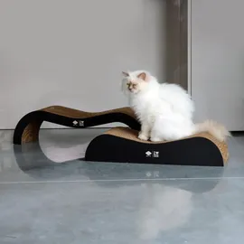 D&D Kratzwelle aus Pappe I Love Happy Cats "Archie" braun/schwarz - Braun/Schwarz