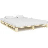 vidaXL Palettenbett 200 x 200 cm Braun