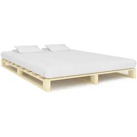 vidaXL Palettenbett 200 x 200 cm Braun