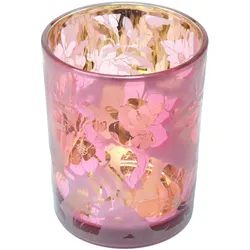 Teelichtgläser Windlicht Ø 10 cm Rosa 6er Set aus Glas für stimmungsvolle Dekoration