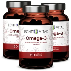 Echt Vital Omega-3 vegan - 3 Gläser 3x60 St