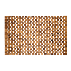 PANA®eco Badematte Holz • Fußmatte 100% Akazienholz • Badvorleger Holz rutschfest • Holzmatte aus Echtholz • Badteppich Holz • Saunamatte • Holzvorleger • 1er und 2er Packs • verschiedene Größen