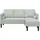 vidaXL Sofa mit Chaiselongue L-Form Hellgrau 160 cm Samt