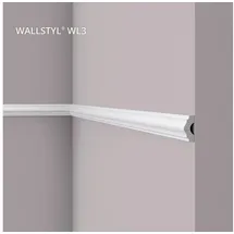NOEL & MARQUET Zierleiste NMC WL3 WALLSTYL Weiß 2 St. 200 x 1,6 x 3,8 cm