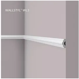 NOEL & MARQUET Zierleiste NMC WL3 WALLSTYL Weiß 2 St. 200 x 1,6 x 3,8 cm