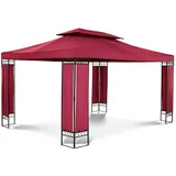 Uniprodo Gartenpavillon 3 x 4 m weinrot