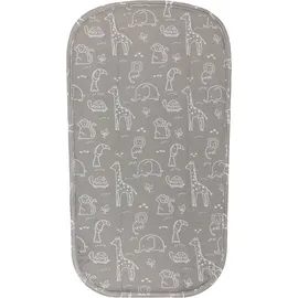 fillikid Frotteelauflage für Wickelmulden 60 x 36 cm - Safari - Grau