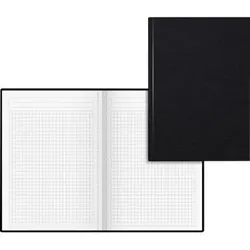 Notizbuch 8655227 DIN A5 96Bl kar. schwarz - schwarz