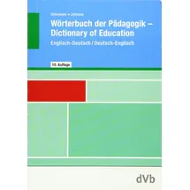 Dohrmann Verlag Wörterbuch der Pädagogik, Englisch-Deutsch/ Deutsch-Englisch