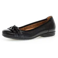 Gabor Damen, Klassische Ballerinas, Frauen Flats,Leichte Mehrweite (G),Abendschuhe,Slip-ons,klassisch elegant,Ballerinen,schwarz,41 EU = weit