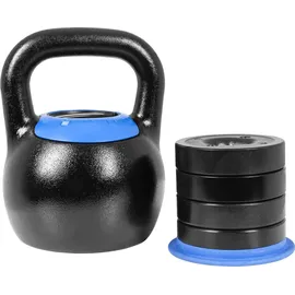 Gorilla Sports Kettlebell verstellbar 16 kg oder 24 kg schwarz / blau