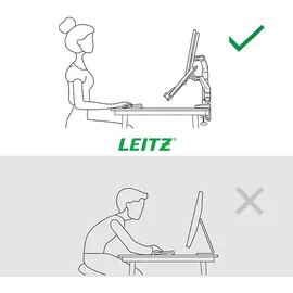 Leitz Ergo Platzsparender, dual, mit Laptophalterung, Monitorarm